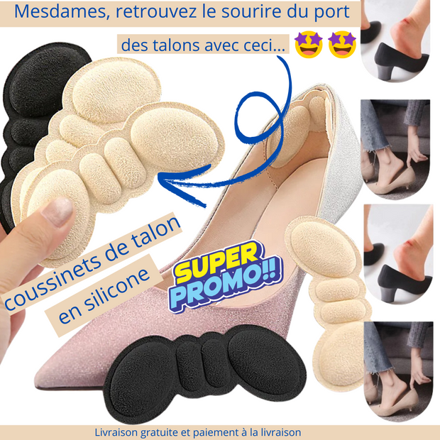 PACK DE 03 PAIRES DE COUSSINET DE TALON ANTI DOULEURS